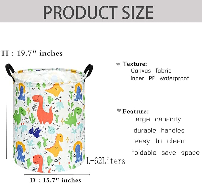 KUNRO Round Laundry Gift Basket Storage Hamper, Clothes Storage Organizer Bins, Shelf Basket with Handles for Room Decor