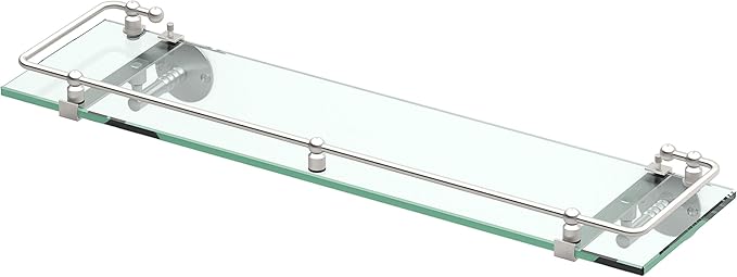 Gatco 1438SN Glass Railing Shelf, Satin Nickel