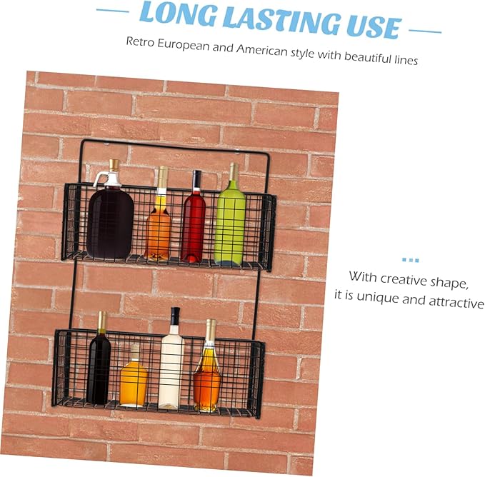Wall-Mounted Dual Layer Storage Shelf for Bathroom Kitchen More Multi-Function Toilet Storage Rack Easy to Install Stylish Iron Design