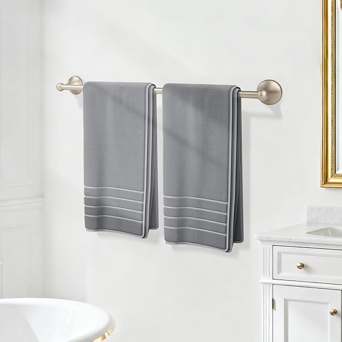 Antique Bathroom Towel Bar Brushed Nickel, 24 Inch Towel Racks for Bathroom Wall Mounted,Bathroom Towel Holder,Home Decor Towel Rod