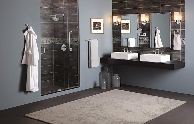 Moen YB0818CH Arris 18-Inch Modern Single -Towel Bar, Chrome