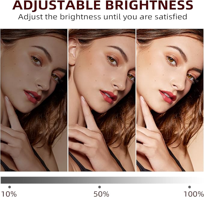 VANITII Vanity Mirror with Lights 22.8" x 31.5" 18 Bulbs 3 Color Modes Large Lighted Hollywood Makeup Mirror with USB Charging Port and 10X Magnification for Bedroom Desktop
