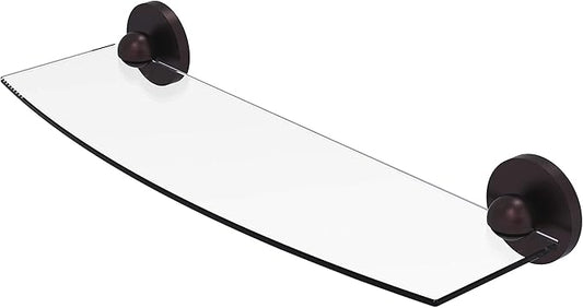 Allied Brass 1033/18 Skyline Collection 18 Inch Glass Shelf, Antique Bronze