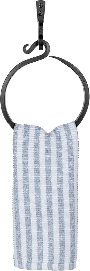 Wrought Iron Towel Ring - A Touch Of Artisanal Charm To Your Kitchen Or Bathroom With Our Handmade Towel Rack. Crafted By Blacksmiths, This Rustic Towel Rack Will Add A Timeless Elegance To Your Space