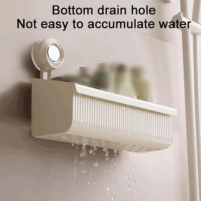 Removable Wall-Mounted Bathroom Shelves Suction Cup Bathroom Shelves Plastic Bathroom Shelves Large Capacity Bathroom Shelves Large Capacity