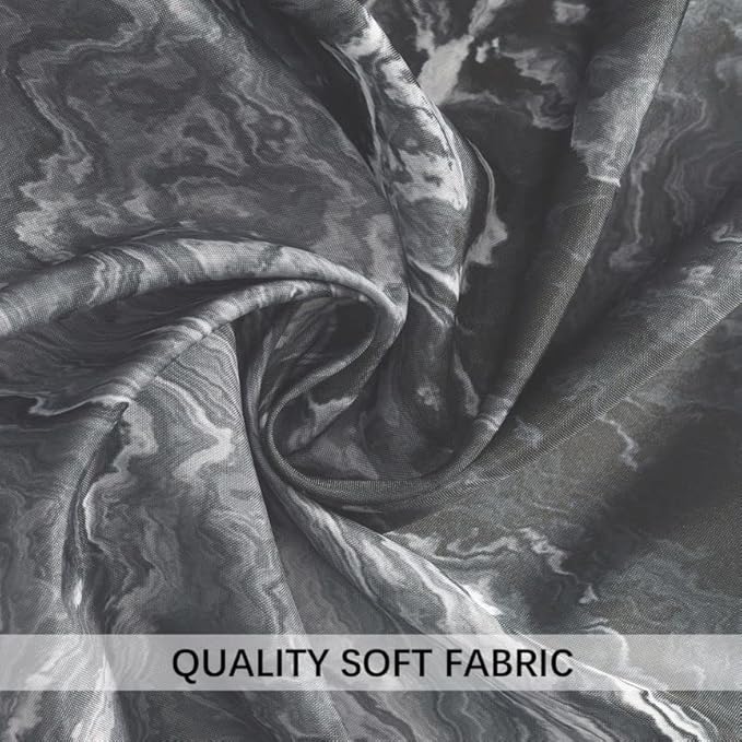 Grey Shower Curtain Marble Texture for Bathroom, Grey Polyester Fabric Waterproof Bathroom Decor,72 x 72 Inch,Standard Size