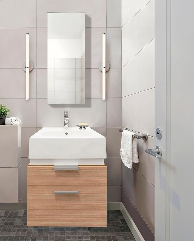 Krugg Medicine Cabinet | Recess or Surface Mount | Blum Hinge 170 Degree Soft Close|(15"x36")