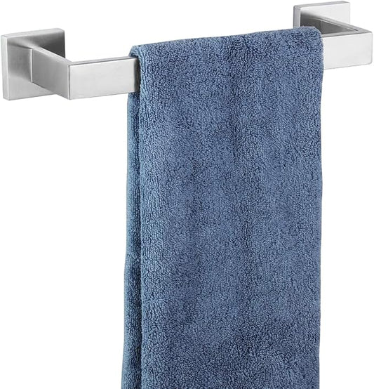 12 Inch Towel Bar for Bathrooms 12/16/20/24/28/32/36 Inch Stainless Steel 304 Brushed Nickel Towel Holder Modern Square Towel Rod Rustproof Wall Mount (1, Brushed Nickel, 12 Inch)