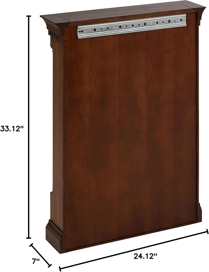 Signature Hardware 484247 Claudia 24" Mahogany Framed Single Door Medicine Cabinet - Antique Coffee