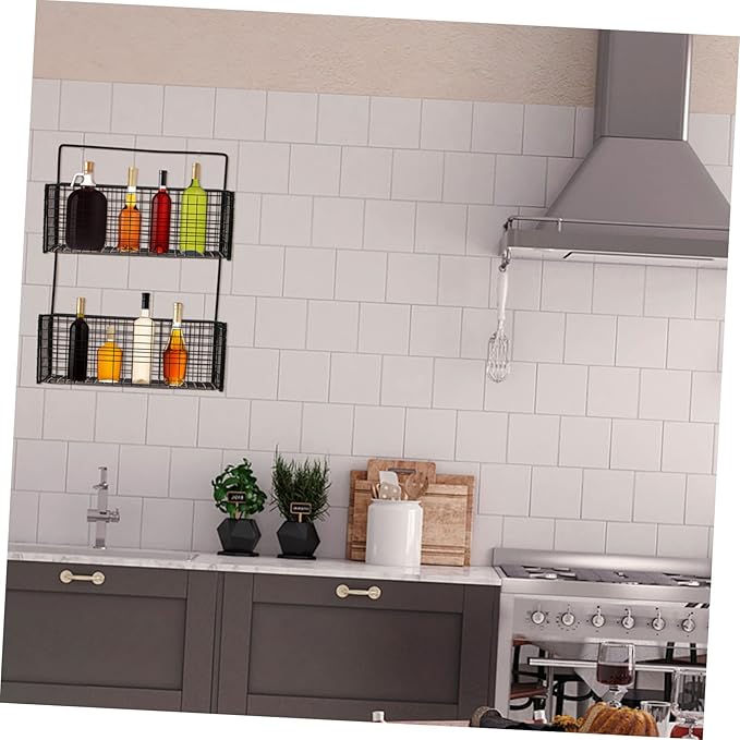 ABOOFAN Floating Shelves Bathroom Wall Mount Storage Draining Rack Multi-Function Shelf Black Decor