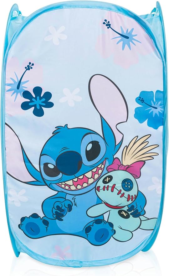 Jay Franco Disney Lilo and Stitch Pop Up Hamper - Mesh Laundry Basket/Bag with Durable Handles - Storage for Clothes and Toys