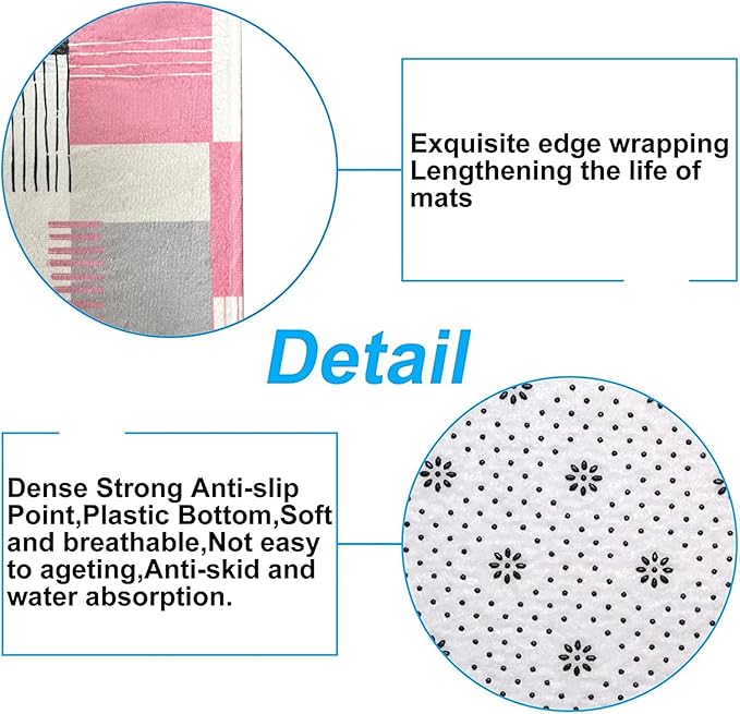 All Smiles Shower Curtain Sets Pink Bathroom Sets with Shower Curtains and Rugs Modern Home Bathroom Décor Accessories,Shower Curtains Waterproof with Non-Slip Rugs Toilet Lid Cover and Bath Mat