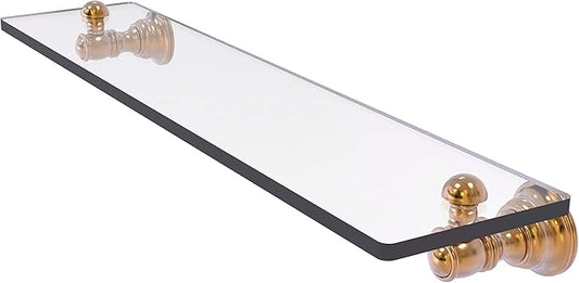 Allied Brass CL-1-22 Carolina Collection 22 Inch Glass Shelf, Brushed Bronze