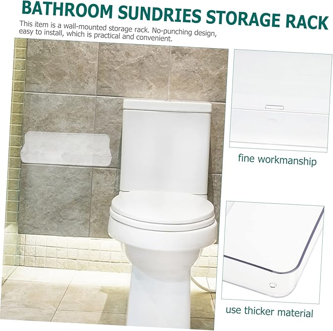 Cabilock Bathroom Organizer -mounted Storage Shelf for Bathroom Easy to Use No Drill Needed