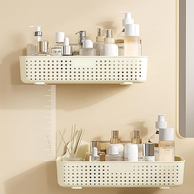 Space Saving Wall Shelf for Bathroom Kitchen Easy Installation Multiple Layer Cosmetic Organizers Bathroom Shelves
