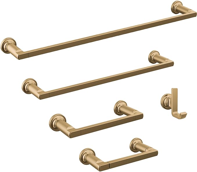 DELTA FAUCET 78908-CZ Tetra 8 in. Hand Towel Bar Bath Hardware Accessory in Champagne Bronze