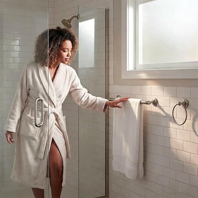 khtumeware 1 Pack Brushed Nickel Towel Bar 24 Inch Towel Rack for Bathroom Wall Mounted Thicken Steel Towel Rod Modern Home Decor