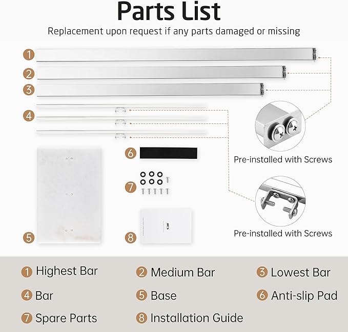 KES Standing Towel Rack 3-Tier with Marble Base, Free Standing Towel Racks for Bathroom Floor, Fits Large Bath Towel & Hand Towel, 18/8 Stainless Steel Polished Finish, BTH217S3
