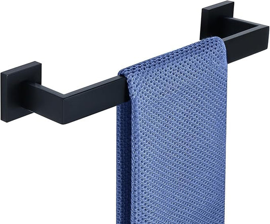 Alise Black Towel Bar, 16 Inch Towel Racks for Bathroom, SUS304 Stainless Steel Towel Holder Wall Mounted, Heavy Duty Towel Hanger for Bathroom & Kitchen (Matte Black)