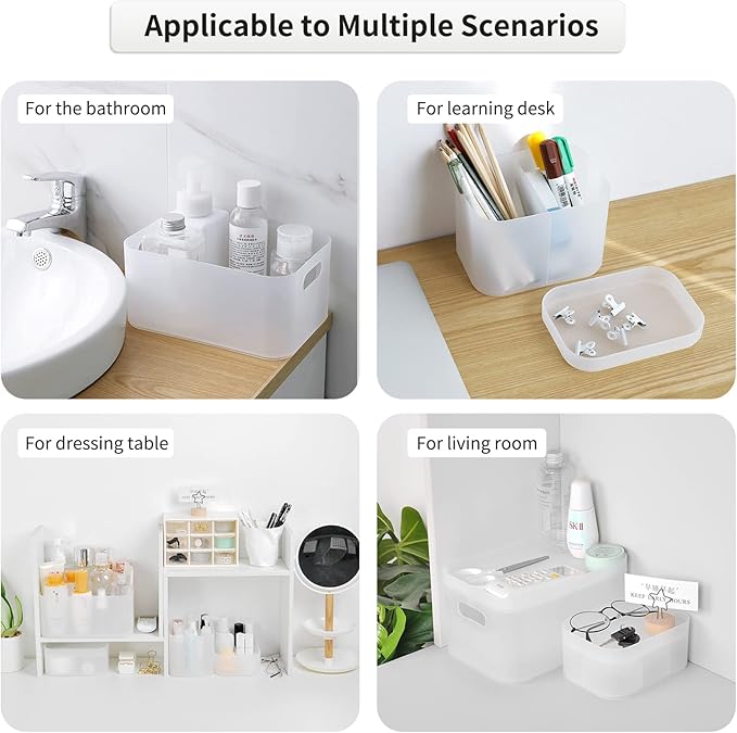 OCHEAL Makeup Organizer Case Set: Stackable Clear Vanity Storage - Multi-size Holder for Makeup, Jewelry, Toiletries