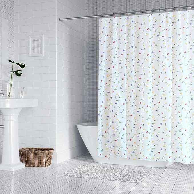 Pilarmuture Waterproof Fabric Shower Curtain for Bathroom Home Decor Quick Dry and Lightweight Easy Install Extra Long Shower Curtain Print(Color:7 Styles for Choosing)