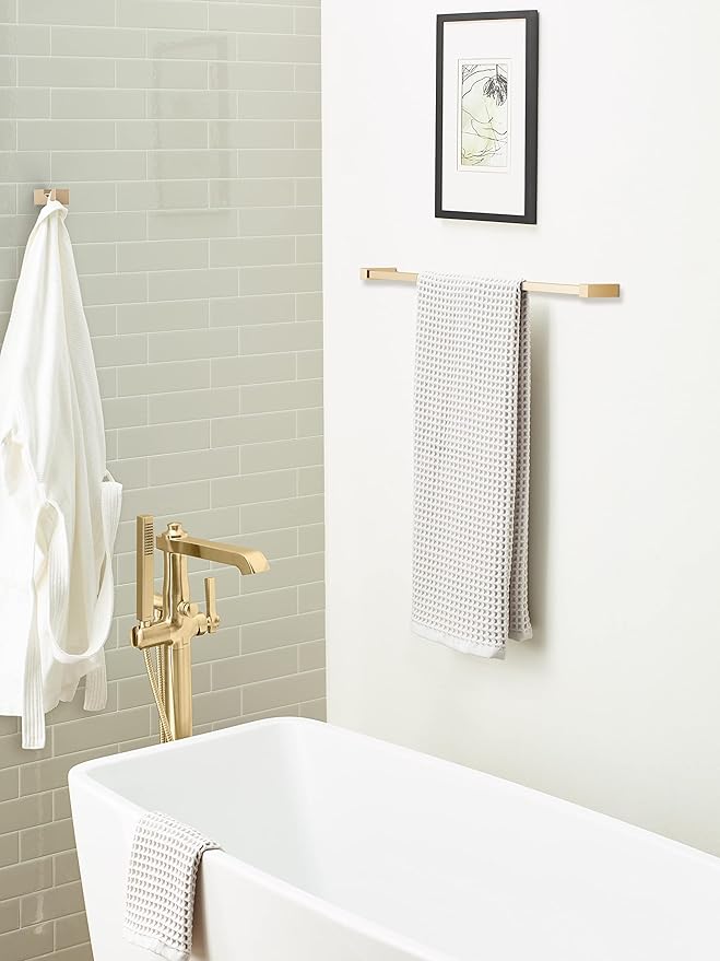 Amerock BH36084CZ | Champagne Bronze Towel Bar | 24 in (610 mm) Towel Rack | Monument | Bathroom Towel Holder | Bathroom Hardware | Bath Accessories