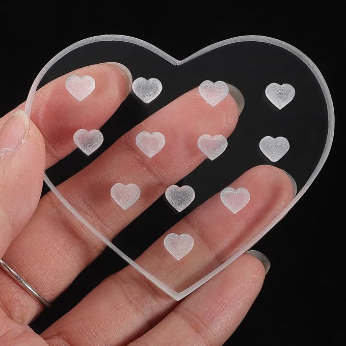 Beaupretty Glass Eyelash Extensions Tray Heart Shaped Lash Pallet Holder Strip Organizer Eyelash Extension Tool Transparent