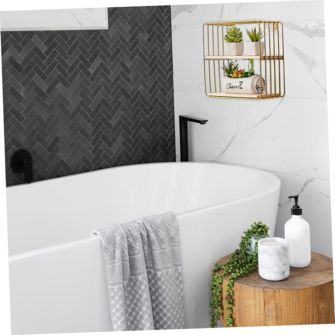 Toilet Storage -Mounted Bathroom Organizer Double-Tier Tension Shelf for Bathroom Kitchen and Toilet Nail-Free Design 1PCS
