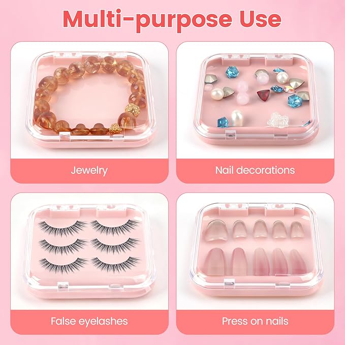 15 Pcs Press On Nail Packaging Box Press on Nail Storage Box for Press Ons with 90 Pcs Adhesive Double Sided Tape for Fake Nail Storage Case Nail Display Nail Salon Supplies (Multicolor)