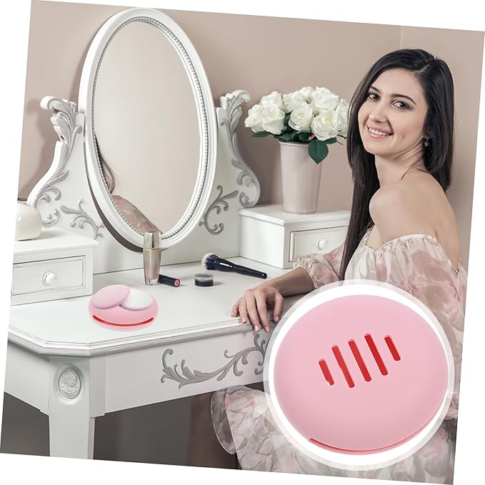 Ipetboom Silicone Makeup Puff Case Portable Makeup Sponge Holder for Travel Compact Powder Puff Storage Box for Women Lightweight and Sturdy Design for Makeup Organization