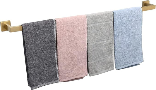 TocTen Bath Towel Rack - Square Base Thicken SUS304 Stainless Steel Towel Bar for Bathroom, Bathroom Accessories Towel Rod Heavy Duty Wall Mounted Towel Holder. (Brushed Nickel, 36)