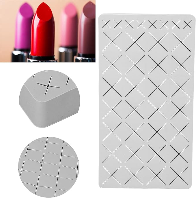 Minimalist Lipstick Organizer, Silicone Makeup Storage Box, 36 Grids, Gray, Beauty/Makeup