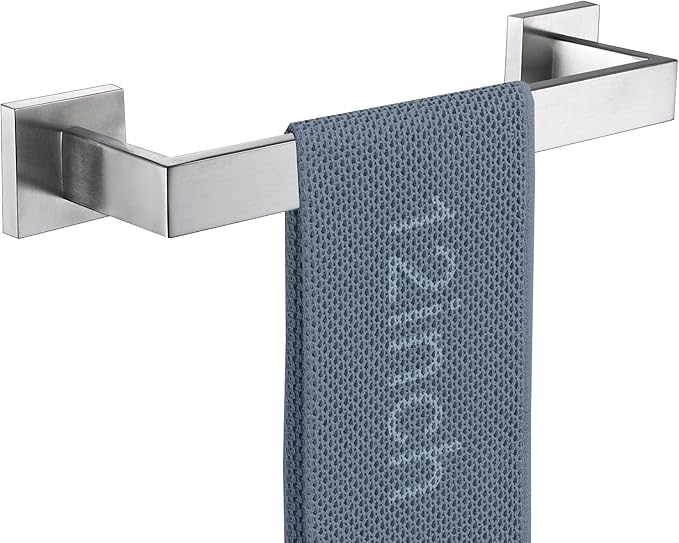 LANC 12-Inche Towel Bars for Bathroom Wall Mounted 30-CM Brushed Nickel Bath Towel Ring Stainless Steel Total-14?€? Towel Rails for Kitchen Hand Towel Holder Racks Hanger Towel Rods, A8804BN-3P1
