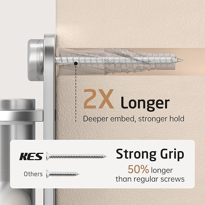 KES Extra Long Swivel Towel Bar 19.5" 4-Arm, Swing Out Towel Rack for Bathroom Wall, Hand Towel Holder for Multiple Towels, SUS304 Stainless Steel Brushed Finish, A2103S4L50-2