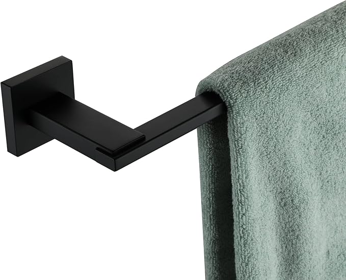KOKOSIRI 32 Inch Bath Towel Bars Bathroom Towel Racks Towel Holder Towel Rods Kitchen Towel Hanger Bathroom Accessories Stainless Steel Wall Mounted Matte Black B4006BK-L32