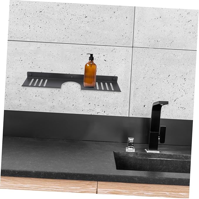 Hemobllo Over Sink Bathroom Shelf No Drill Wall-Mounted Organizer for Easy Access to Toiletries Construction for Bathroom and Kitchen Use Space-Saving Design