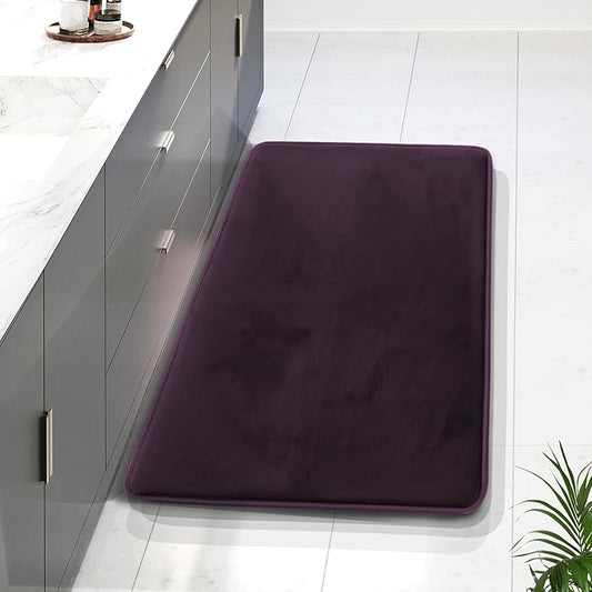 Clara Clark Bathroom Rugs, Velvet Memory Foam Bath Mat, Non-Slip Bath Rugs, Machine Wash, Dries Quickly, Ultra Soft Plush Bath Mats for Bathroom,