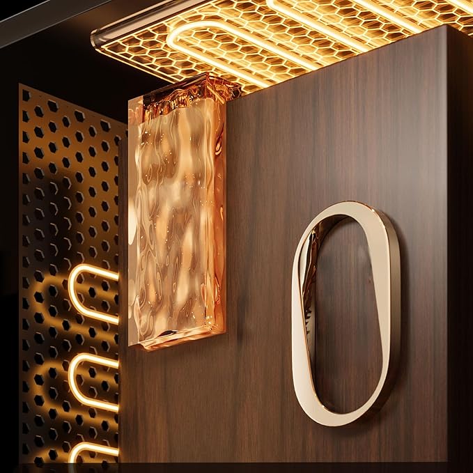 Walnut Bathroom Shelf Stainless Steel Holder Wall Mount Phone Storage Home Decoration