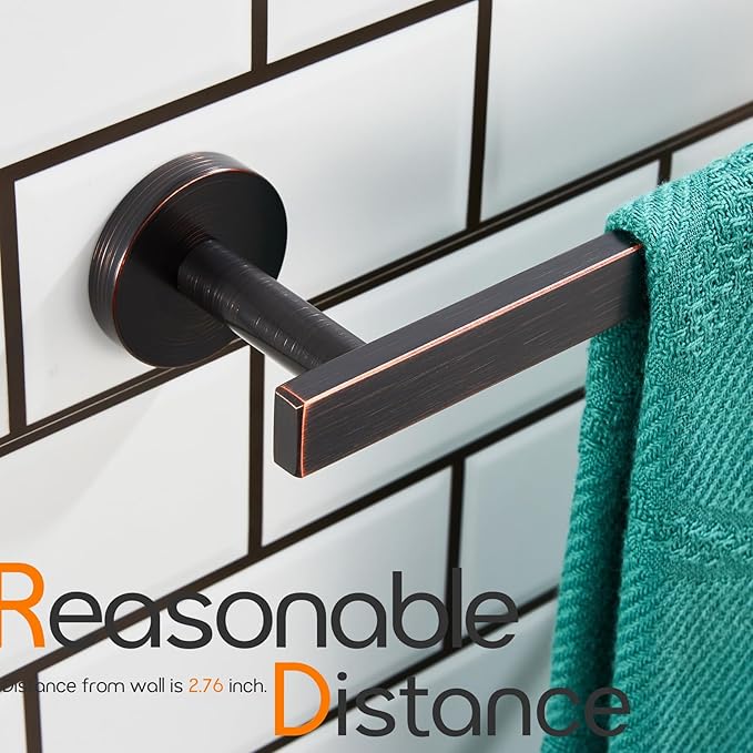 36 Inch Bathroom Towel Bar Bath Towel Rack Kitchen Towel Holder Long Towel Rails Wall Mounted SUS304 Stainless Steel Oil Rubbed Bronze AN4001ORB-L36