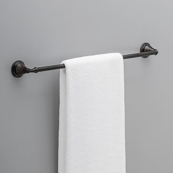 DELTA FAUCET 79424-RB Linden 24 in. Wall Mount Towel Bar Bath Hardware Accessory in Venetian Bronze