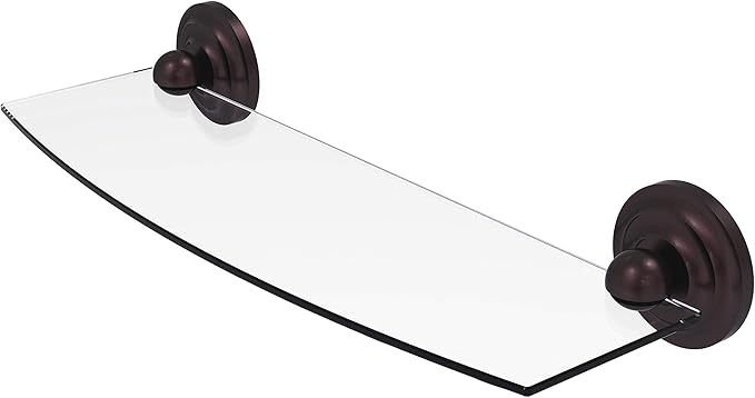 Allied Brass R-33/18-ABZ R 33 Regal Collection Inch Glass Shelf, 18 Inch, Antique Bronze