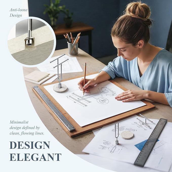 Towel Holder Stand with Natural Travertine Base Stainless Steel Hand Towel Holder Rack for Bathroom Countertop Unique Free Standing Towel Bar Holds 2 Towels for Kitchen Countertop (Brushed Silver)