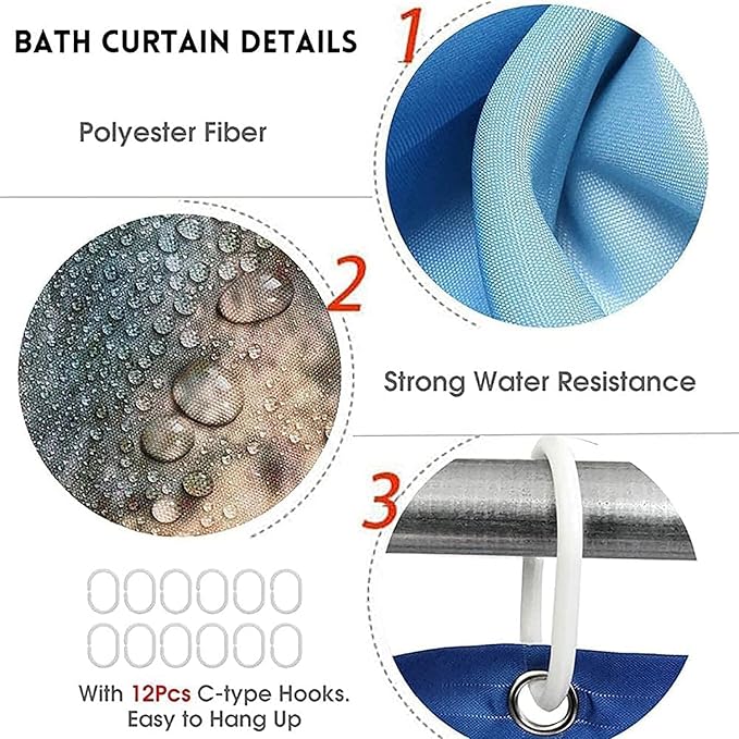 4 Pcs Black Silver Diamonds Shower Curtain Set with Rugs and Toilet Lid Cover, Black White Bible Verse Waterproof Fabric Bathroom Set, Christian Scripture Shower Curtain Bathroom Decor Set Accessories