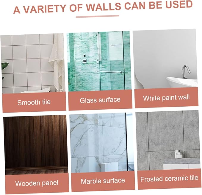Tofficu 8pcs Wall-Mounted Acrylic Storage Shelves for Bathroom Kitchen Living Room Sundries Holders Easy Installation Minimalist Design