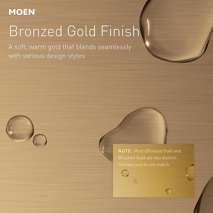 Moen Dartmoor Bronzed Gold 24-Inch Single Bathroom Towel Bar, YB2124BZG