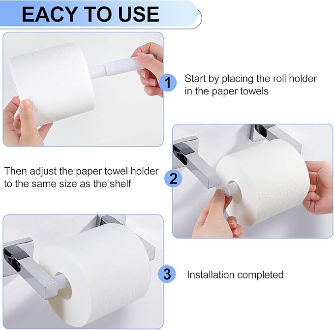 Rindion 4 Pack Toilet Paper Holder Spring Rod, White Toilet Paper Roller Replacement, Plastic Toilet Paper Holder Replacement Rod