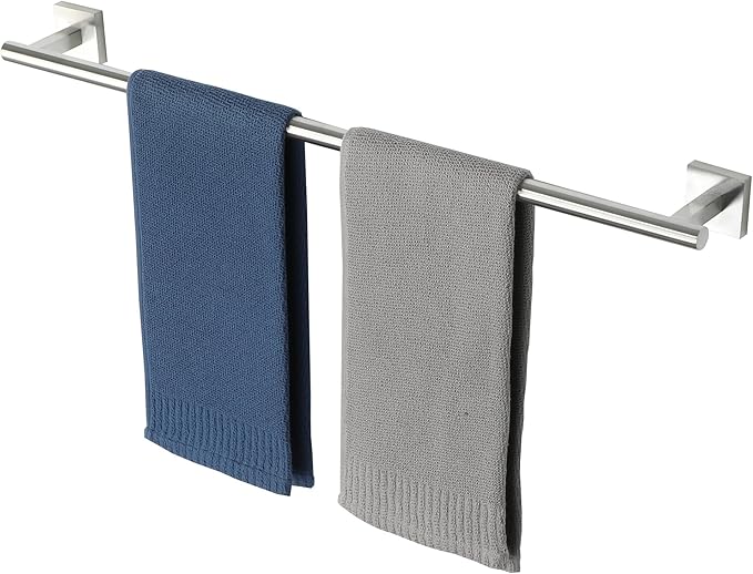 Alise 28 Inch Bathroom Towel Bar, SUS304 Stainless Steel Towel Racks for Bathroom, Towel Rack Wall Mounted Heavy Duty Hand Towel Holder Single Towel Bar, Brushed Nickel