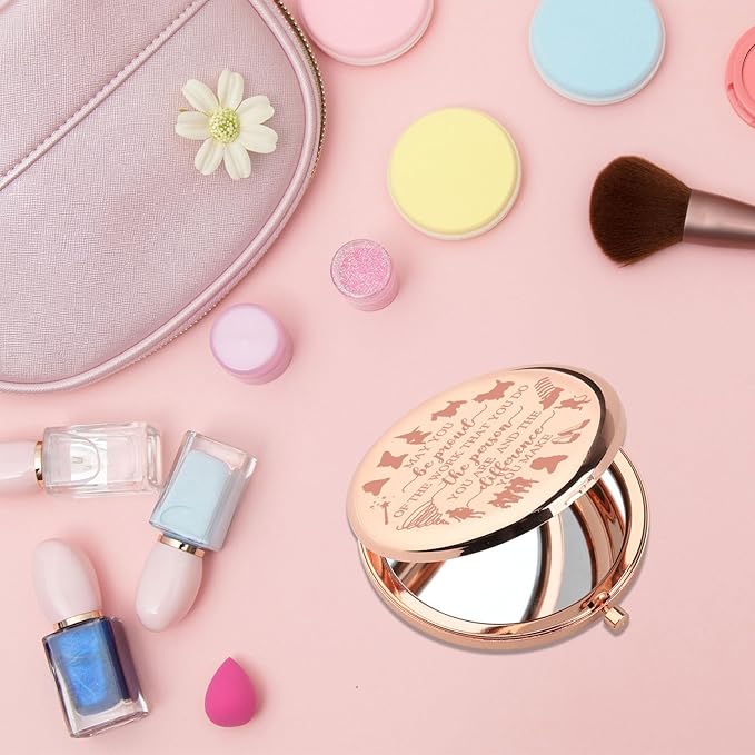 PLITI Wizard Movie Inspired Gift Fairy Tales Lover Gift May You Be Proud of The Work That You Do Compact Mirror for Wizard Movie Fans (Be Proud WOZ CMrg)