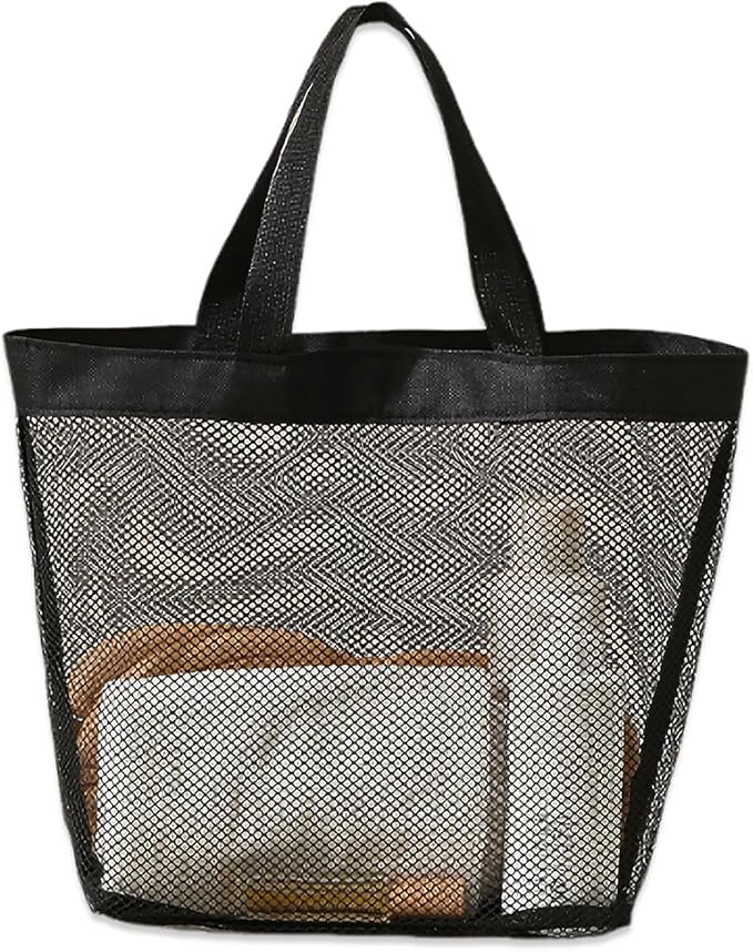 Mesh Shower Caddy Portable for College Dorm Room Essentials, Small Shower Tote Toiletry Bag Basket, Quick Dry Hanging Organizer for Bathroom, Gym, Camp, Travel, Cruise, Beach