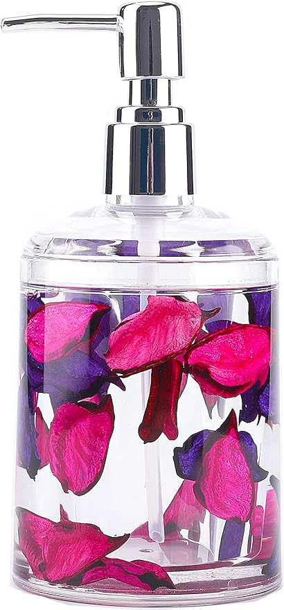 Locco Decor 4 Piece Acrylic Liquid 3D Floating Motion Bathroom Vanity Accessory Set Leaf